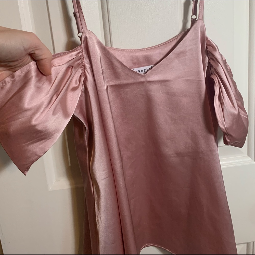 Satin off the shoulder top